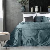 Beddensprei_sprei_kleur_Donker Turkoois_220X240cm_100% POLYESTER_