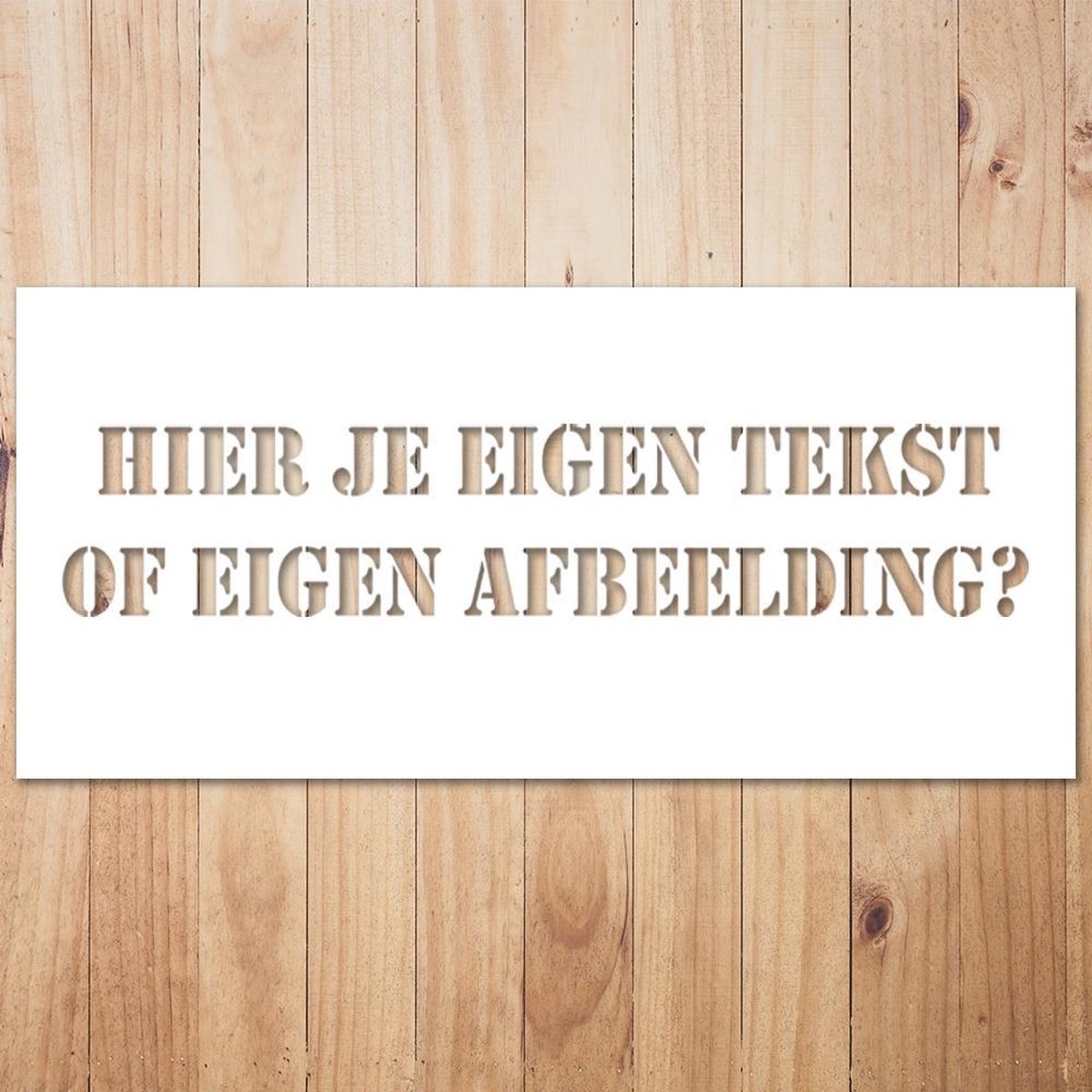 Sjabloon 600x400 Mm Met Eigen Tekst/afbeelding