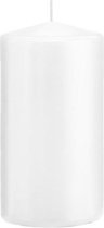 1x Witte cilinderkaars/stompkaars 8 x 15 cm 69 branduren - Geurloze kaarsen - Woondecoraties