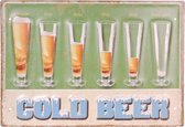 Metalen plaat - cold beer