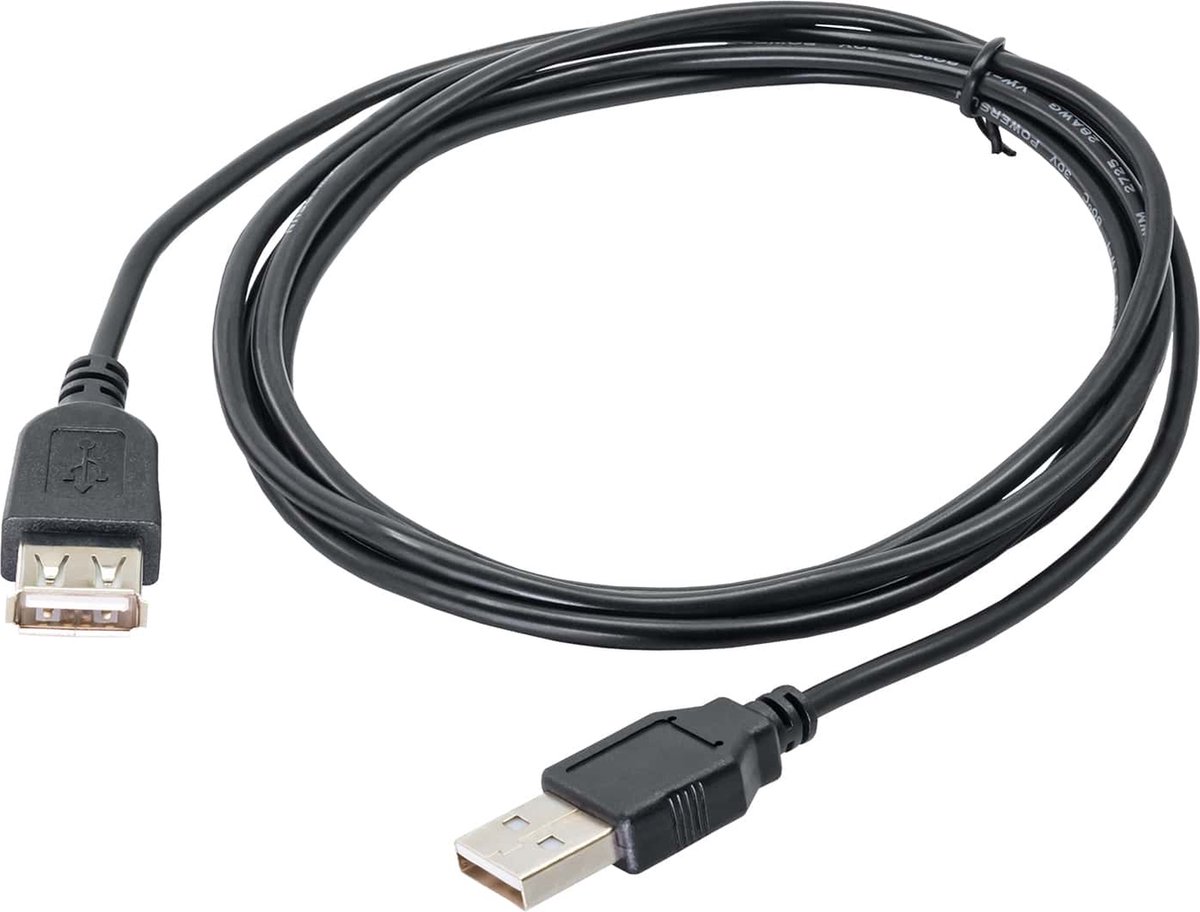 Akyga AK-USB-07 USB-kabel USB 2.0 1,8 m USB A Zwart