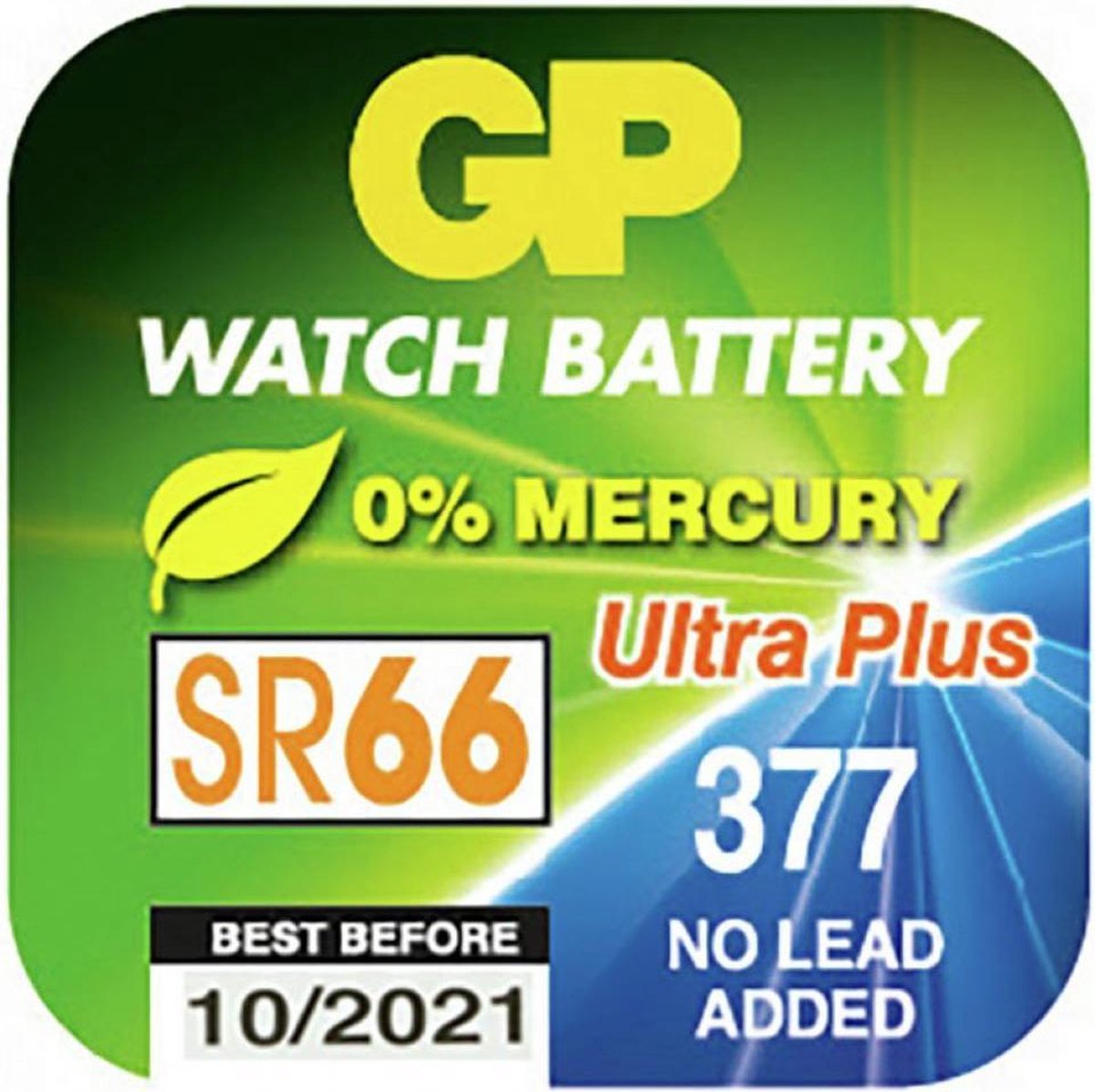 377 Knoopcel Zilveroxide 1.55 V GP Batteries 377F / SR66 1 stuk(s)