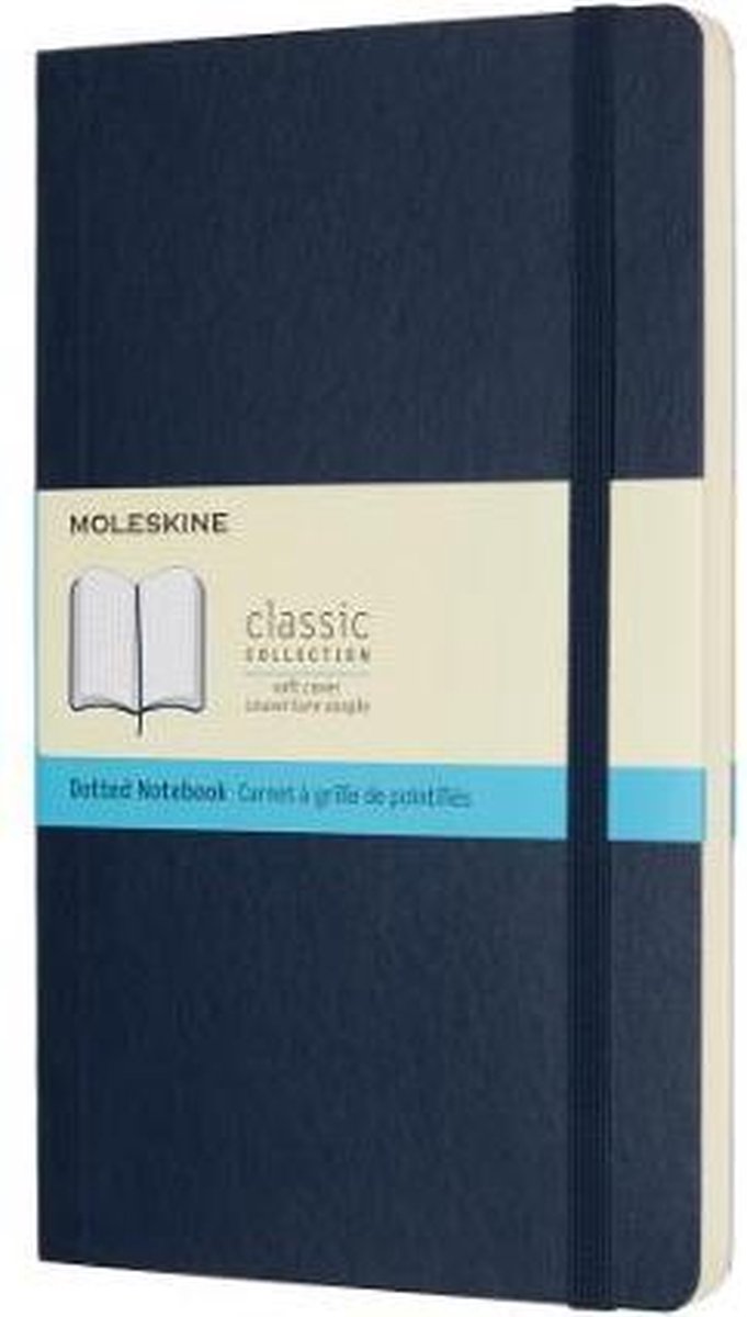 Moleskine Classic Notitieboek - Large - Softcover - Gestippeld - Saffier Blauw