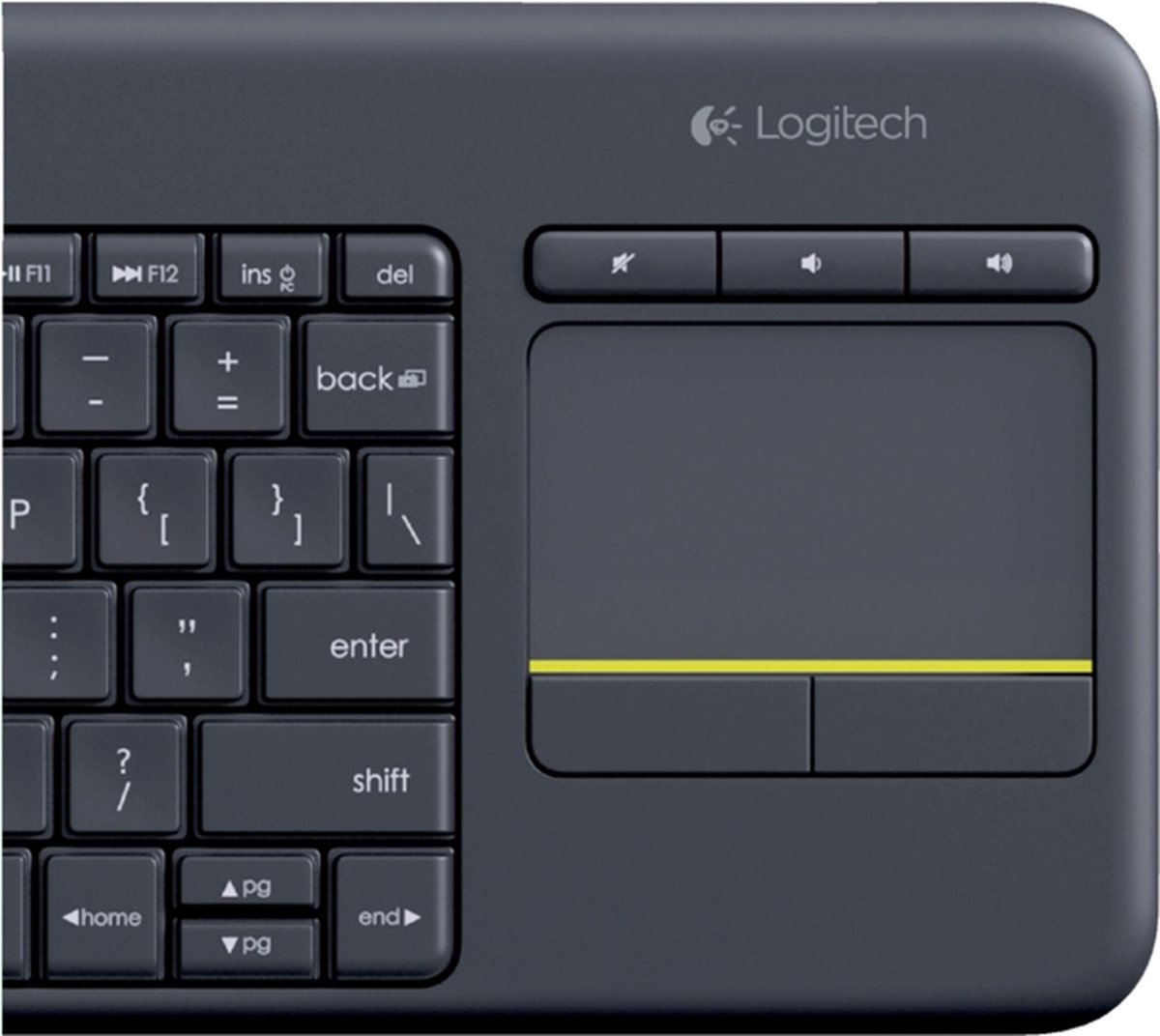 Logitech K400 Plus - Draadloos Touch Toetsenbord - QWERTY ISO Zwart |  bol.com