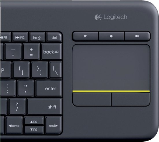 Logitech K400 Plus - Draadloos Touch Toetsenbord - QWERTY ISO - Zwart |  bol.com
