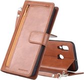 Huawei P30 hoesje - Detachable Dairy Wallet Case - Bruin