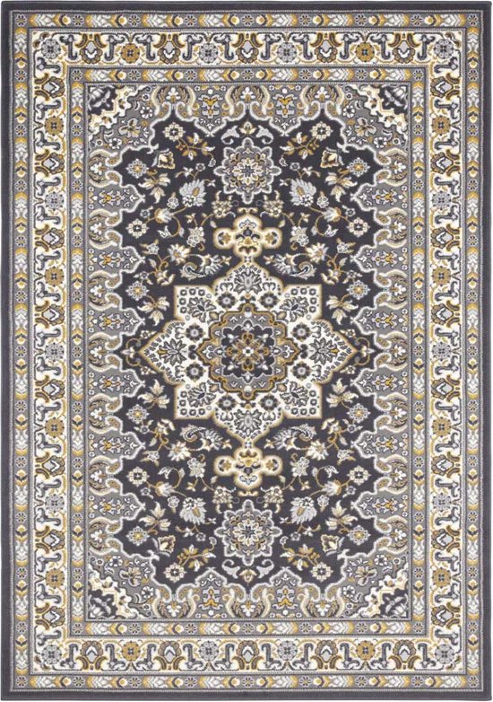 Perzisch tapijt Parun Täbriz - donkergrijs/geel 160x230 cm | bol.com