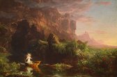 Thomas Cole : The Voyage of Life, Childhood (1842) Canvas Print