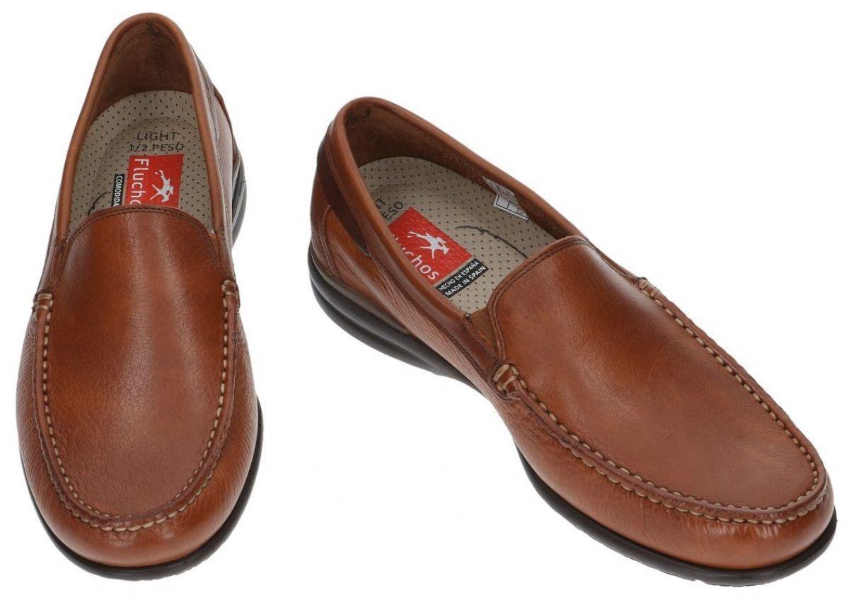 Fluchos -Heren cognac/caramel mocassins maat 39 - Schoenen.nl