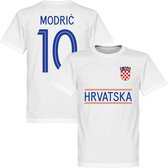 Kroatië Modric 10 Team T-Shirt  - Wit - XXXXL