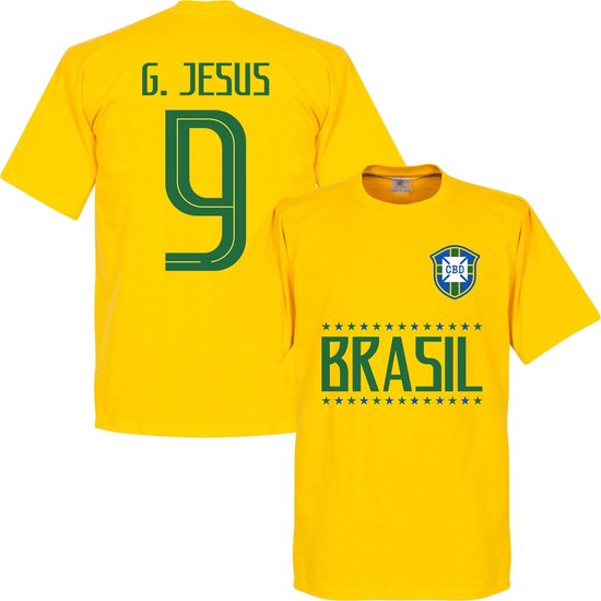 T-Shirt Team Brazil G.Jésus 9 - Jaune - XXL