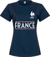 Frankrijk Dames Team T-Shirt - Navy - S