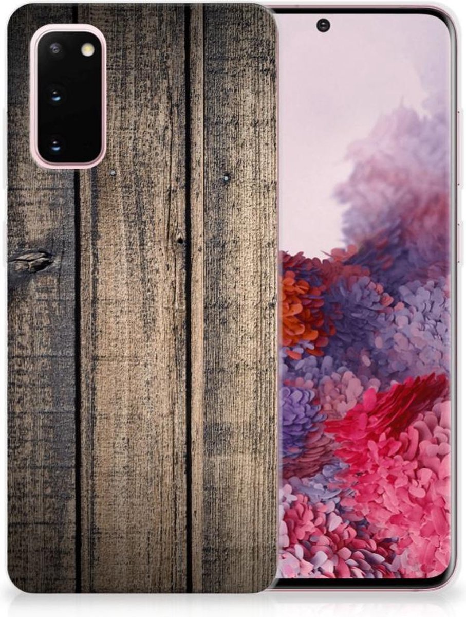 Back Cover voor Samsung Galaxy S20 Bumper Hoesje Steigerhout