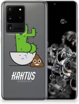 Geschikt voor Samsung Galaxy S20 Ultra Telefoonhoesje met Naam Cactus Poo