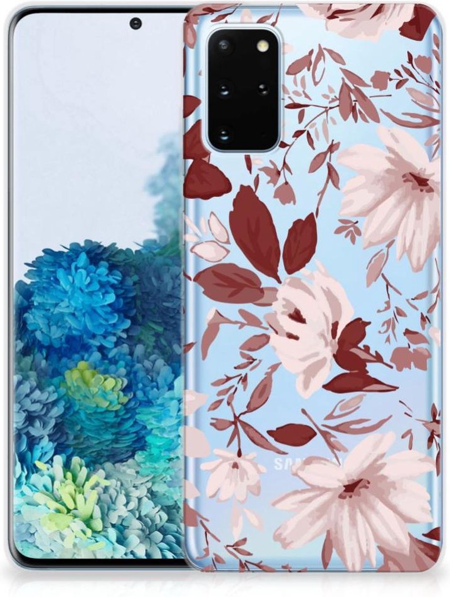 Back Cover voor Hoesje maken Samsung Galaxy S20 Plus Watercolor Flowers