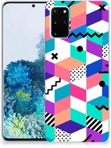 TPU Hoesje Geschikt voor Samsung Galaxy S20 Plus Kleurrijk Blokken