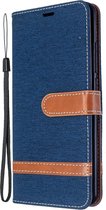 Denim Book Case - Xiaomi Mi Note 10 Hoesje - Donkerblauw