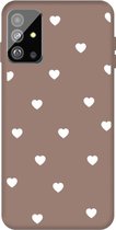 Hartjes TPU Back Cover - Samsung Galaxy S20 Hoesje - Bruin