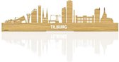 Standing Skyline Tilburg Eikenhout - 40 cm - Woon decoratie om neer te zetten en om op te hangen - Meer steden beschikbaar - Cadeau voor hem - Cadeau voor haar - Jubileum - Verjaardag - Housewarming - Aandenken aan stad - WoodWideCities