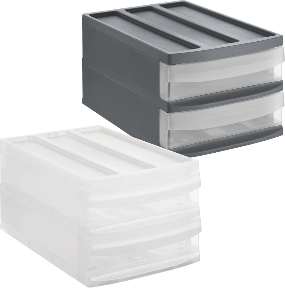 Rotho SYSTEMIX Design Ladekast met 2 Lades 39.5x25.5x20.3 cm Antraciet