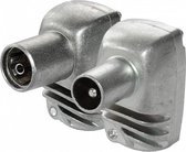 Technetix Coax Stekkers – IEC Male / Female – Metaal – 75 Ohm