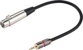 3.5MM AUX Male naar XLR Female Adapter Kabel voor Microfoon | 30CM | Premium Kwaliteit