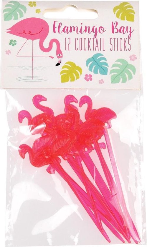 Set De 12 Agitateur Cocktail - Flamant Rose