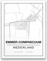 Poster/plattegrond EMMER-COMPASCUUM - A4