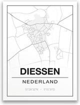 Poster/plattegrond DIESSEN - A4