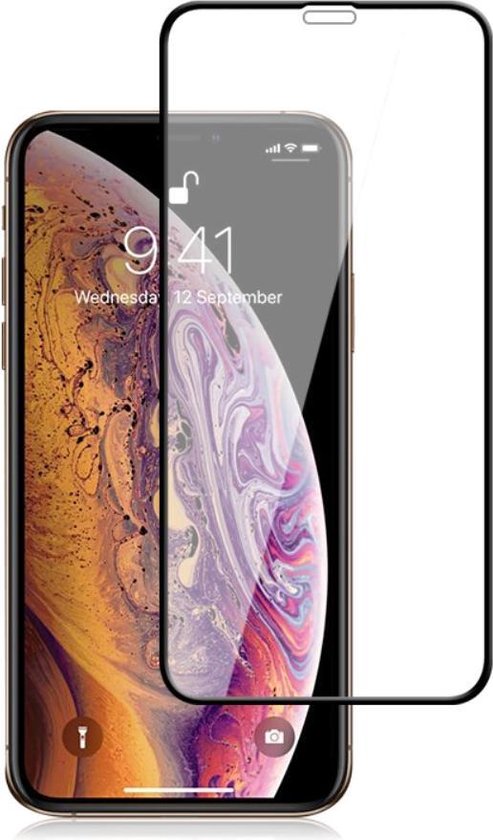 Full-Cover Tempered Glass - Geschikt voor iPhone 11 Pro Screen Protector - Zwart