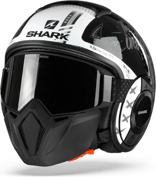 Shark Street Drak Tribute Rm Zwart Anthracite Wit Kaw Jethelm - Motorhelm -  Maat M | bol.com