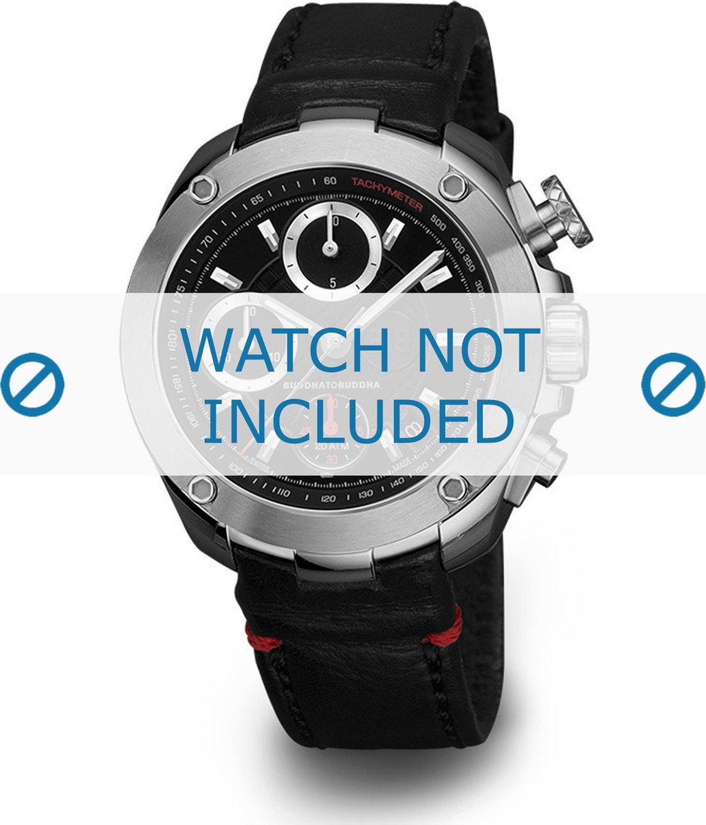 Buddha to Buddha Horlogeband voor 41mm Accelerator BTB.F.R… Horloges Zwart Leer 18mm