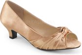 Pleaser Pink Label Pumps -45 Shoes- FAB-422 Paaldans schoenen Creme