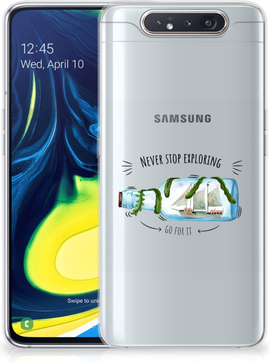 Samsung Galaxy A80 Telefoonhoesje met Naam Boho Bottle