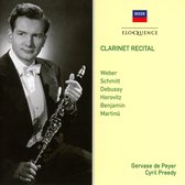 Clarinet Recital: Weber. Schmitt. Debussy Etc