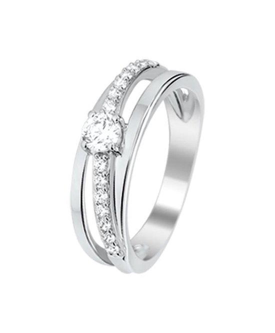 The Jewelry Collection Ring Zirkonia - Zilver Gerhodineerd | bol