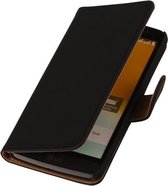 LG G4 Effen Booktype Wallet Hoesje Zwart - Cover Case Hoes