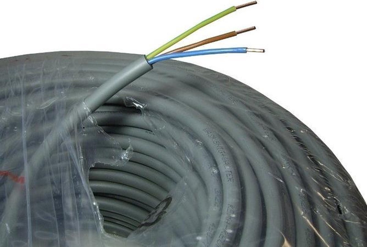 Xmvk Kabel 3 x 2,5 mm² rol 100 Meter KEMA-KEUR voor buiten en binnen. - waskoning