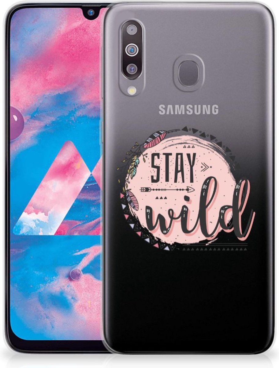 Samsung Galaxy M30 Telefoonhoesje met Naam Boho Stay Wild