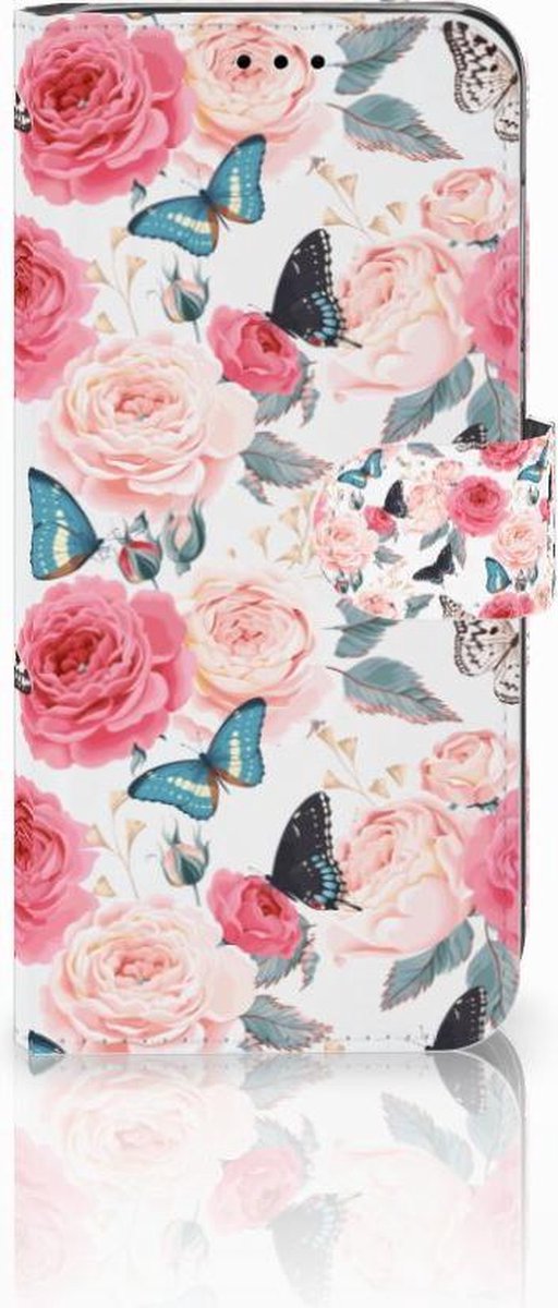 Boekhoesje voor Huawei P20 Lite Hoesje Butterfly Roses