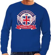 Blauw Engeland drinking team sweater blauw heren -  United Kingdom kleding XXL