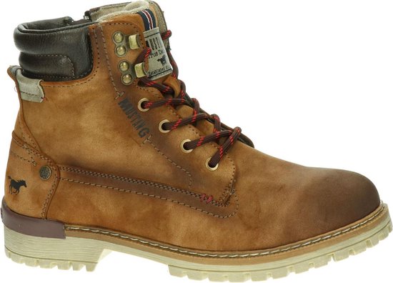 Mustang heren veterboot - Cognac - Maat 43 | bol.com