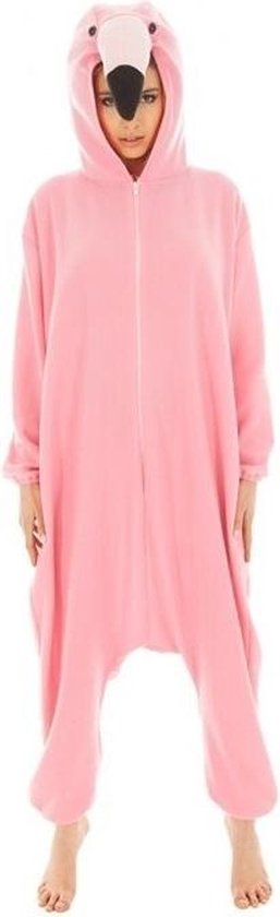 Dierenpak flamingo onesie verkleed kostuum voor dames - Carnavalskostuum -  Verkleedoutfits | bol.com