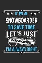 Im a Snowboarder To save time let s just assume I m always right