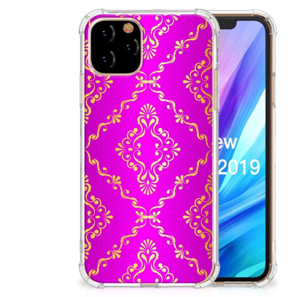 TPU Case Anti-Shock voor Anti Shock Case Apple iPhone 11 Pro Barok Roze
