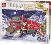 King Puzzel 1000 Stukjes (68 x 49 cm) - Santa Express - Legpuzzel Kerst / Winter