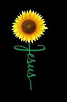 Jesus: Jesus Sunflower - 6x9 Portable Christian Notebook with Christian Quote
