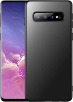 Ultradunne TPU Case | Samsung Galaxy S10 | Zwart | Mat Finish Cover | Luxe Siliconen Hoesje