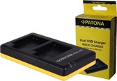 PATONA Dual Quick-Charger f.Canon NB-6L, NB6L