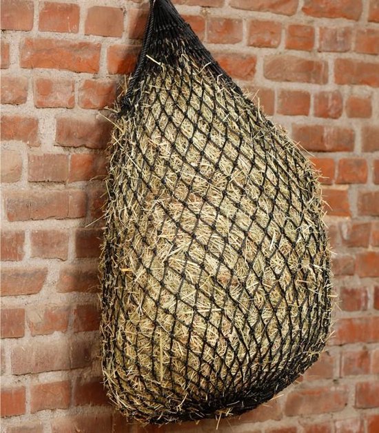 HB extra sterk hooinet - fijn mazig - zwart - 110cm - slowfeeder
